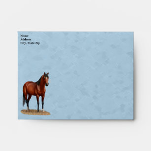 Brown Bay Quarter Horse Stallion Envelope