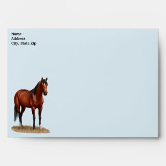 Brown Bay Quarter Horse Stallion Envelope