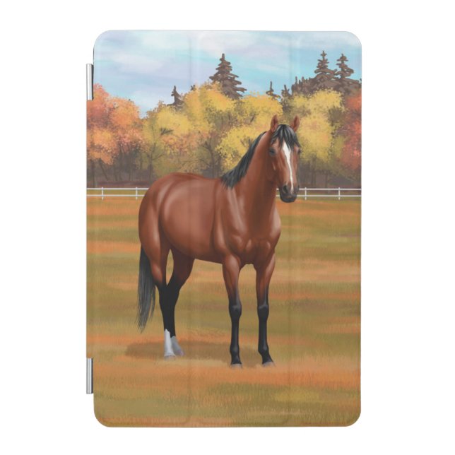 Brown Bay Quarter Horse Stallion iPad Mini Cover (Front)