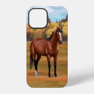Brown Bay Quarter Horse Stallion iPhone 12 Case