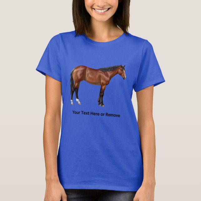 Brown Bay Quarter Horse T-Shirt (Front)