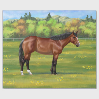 Brown Bay Quarter Horse Wrapping Paper