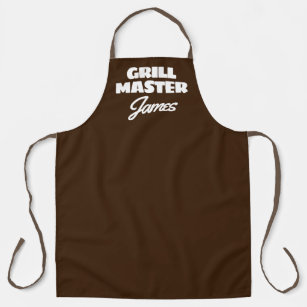 Brown BBQ apron for men (long extra large size)