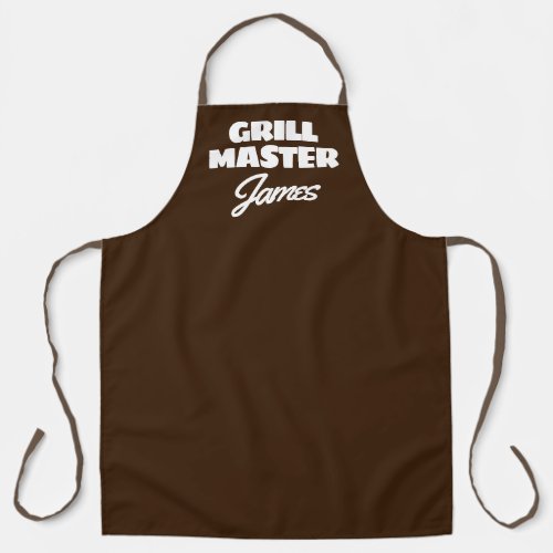 Brown BBQ apron for men long extra large size