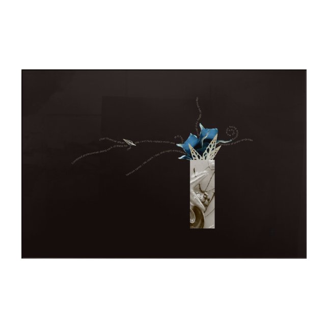 Brown beach Mother's Day poem seashell Ikebana  Acrylic Print (Front)