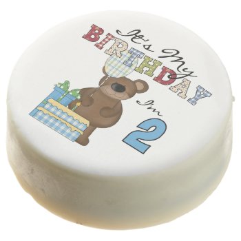 Brown Bear 2nd Birthday Dipped Oreos by kids_birthdays at Zazzle
