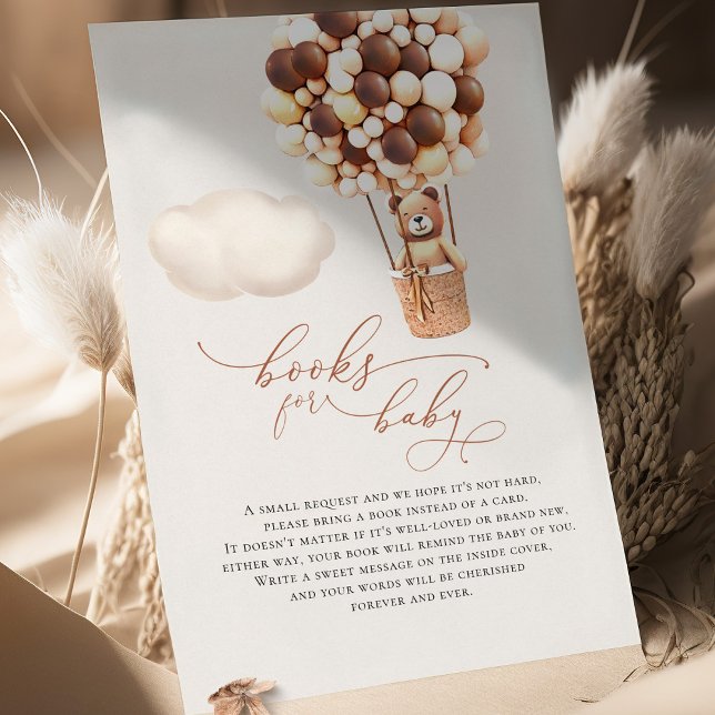 Brown Bear Balloons Baby Books Enclosure Card (Creator Uploaded)