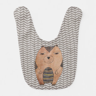 Brown Bear Boys Baby Toddler Dribble Baby Bib