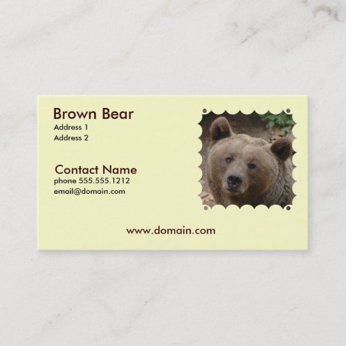Brown Bear Business Card