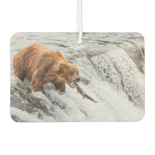 Brown Bear Catches Red Salmon Air Freshener