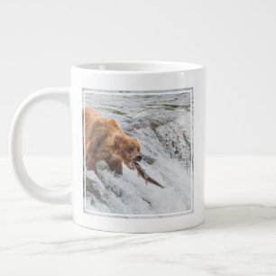 Brown Bear Catches Red Salmon Giant Coffee Mug