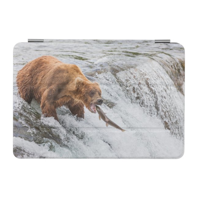 Brown Bear Catches Red Salmon iPad Mini Cover (Horizontal)
