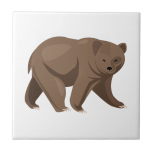 Brown Bear Ceramic Tile