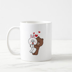 Brown bear cony bunny coffee mug