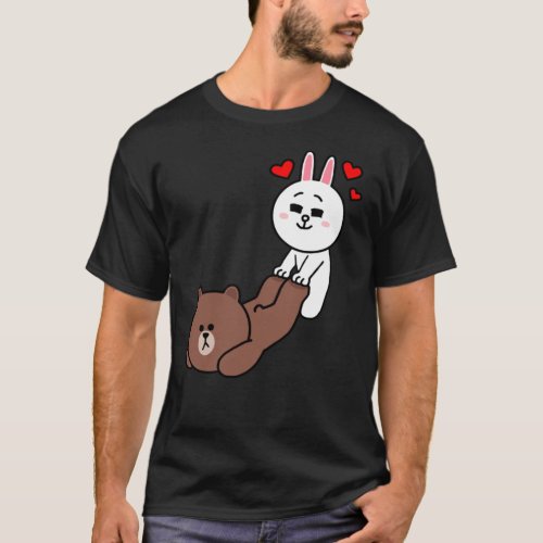Brown bear cony bunny rabbit be my love T_Shirt