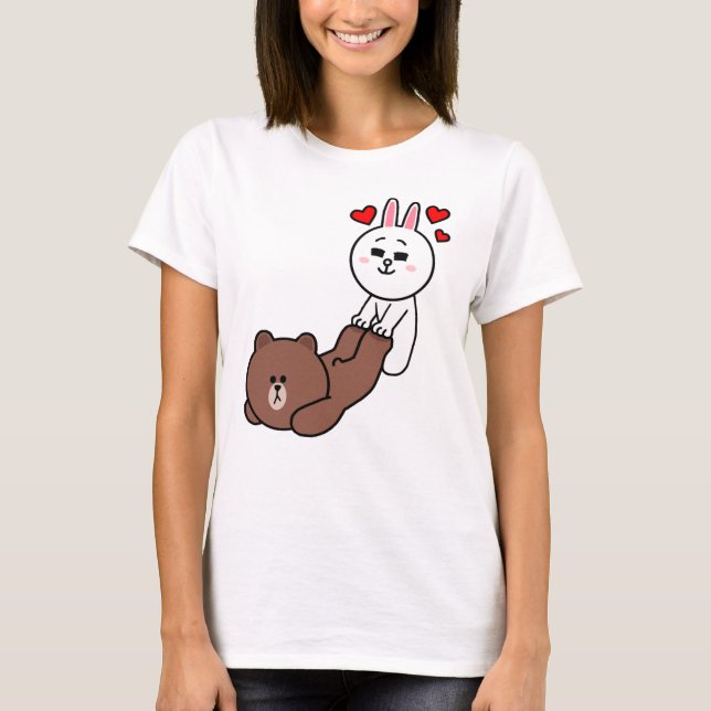 Brown bear cony bunny rabbit be my lover150 T-Shirt (Front)