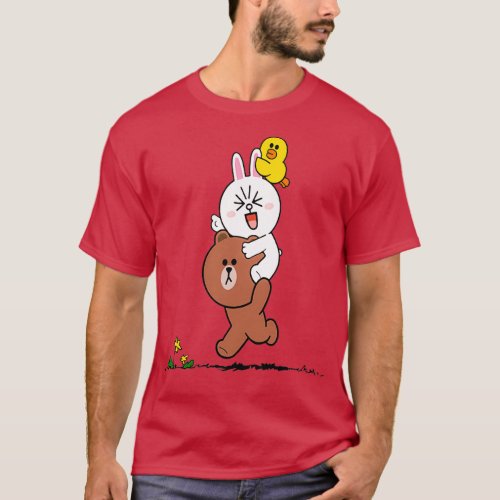 Brown bear cony bunny rabbit duck T_Shirt