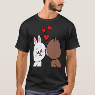 Brown Bear Cony Bunny Rabbit The Kiss Lightweigh T-Shirt
