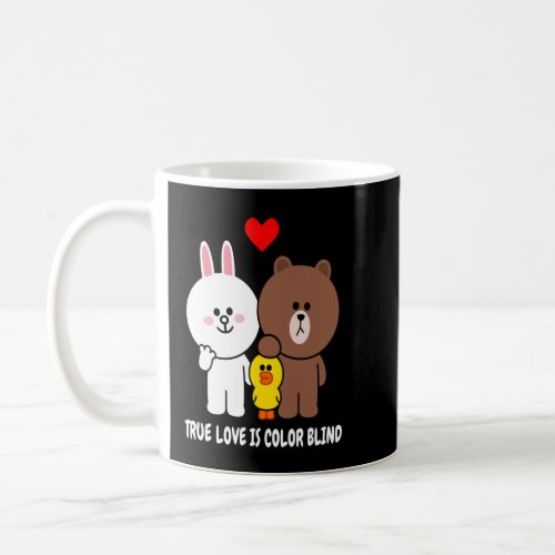 Brown Bear Cony Bunny Rabbit True Love Is Color Bl Coffee Mug