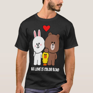 Brown Bear Cony Bunny Rabbit True Love Is Color Bl T-Shirt