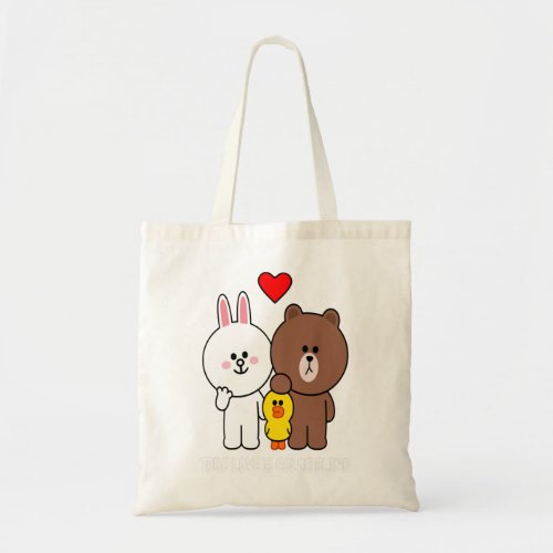 Brown Bear Cony Bunny Rabbit True Love Is Color Bl Tote Bag