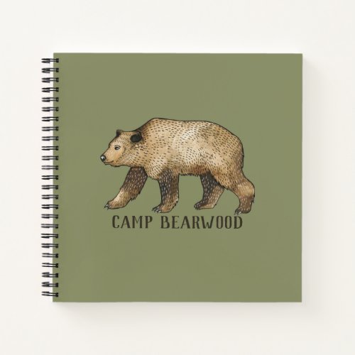 Brown Bear Custom Camp Journal or Notebook