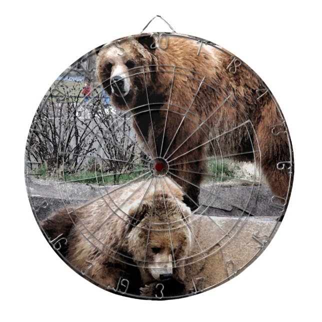 Brown bear dart board (Front)
