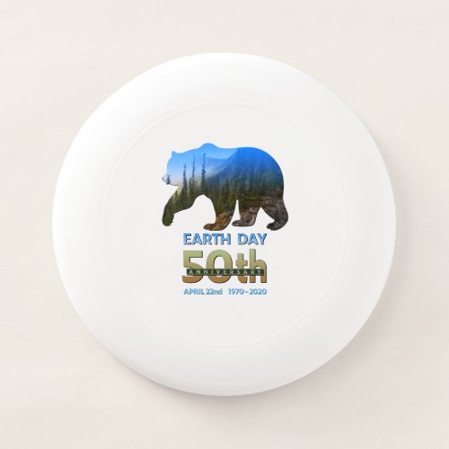 Brown Bear Earth Day 50th Anniversary Gift Wham_O Frisbee