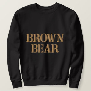 BROWN BEAR EMBROIDERED SWEATSHIRT
