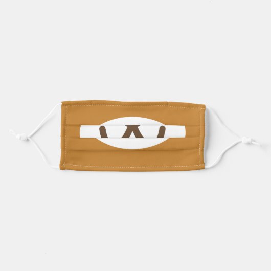Brown Bear Face Funny Cute Animal Cartoon Adult Cloth Face Mask (Front, Folded)