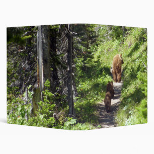 Brown Bear Family 3 Ring Binder
