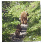 Brown Bear Family Cloth Napkin