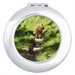 Brown Bear Family Compact Mirror