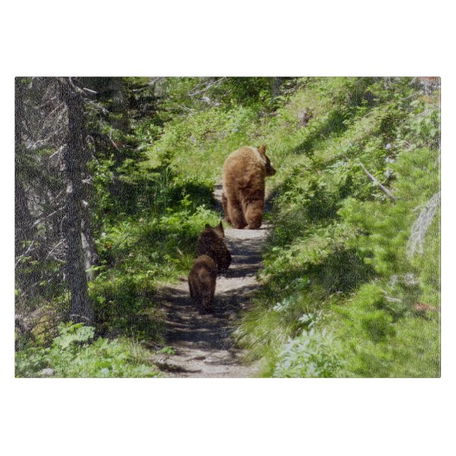 Brown Bear Family Cutting Board (Front)