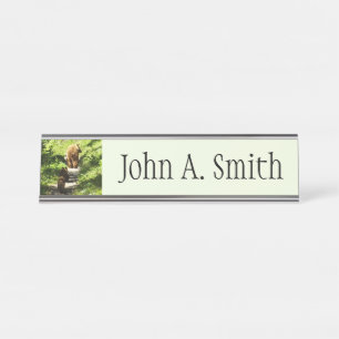 Brown Bear Family Desk Name Plate