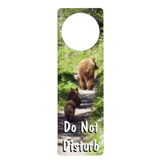 Brown Bear Family Door Hanger (Front)