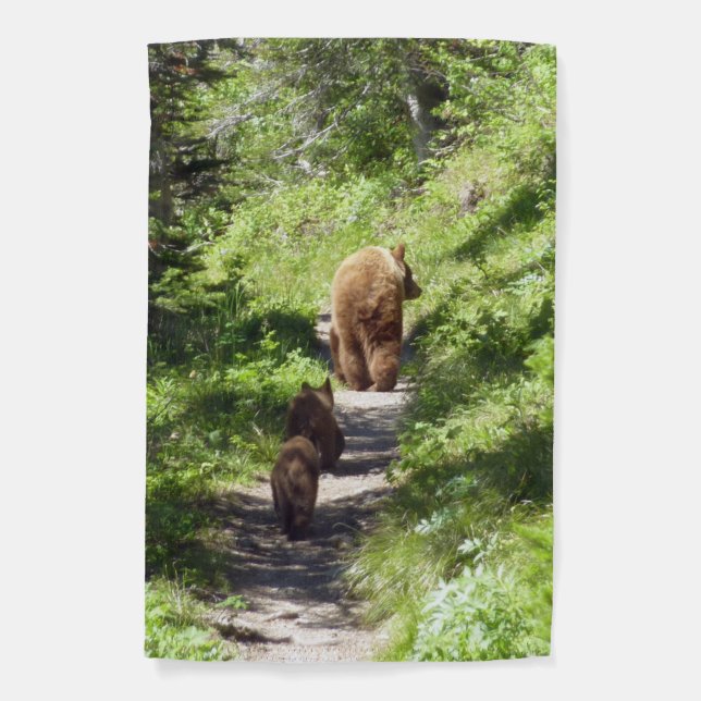 Brown Bear Family Garden Flag (Front)