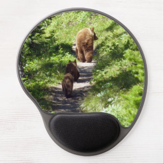 Brown Bear Family Gel Mouse Pad