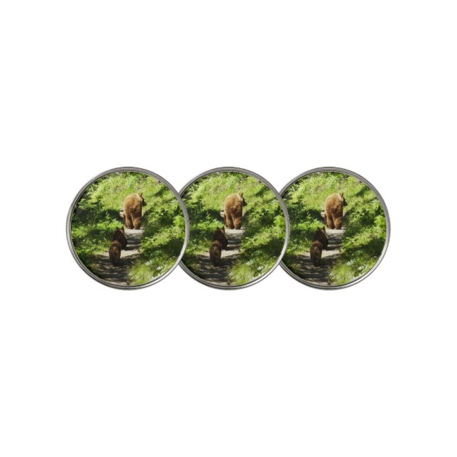 Brown Bear Family Golf Ball Marker (3 Up)