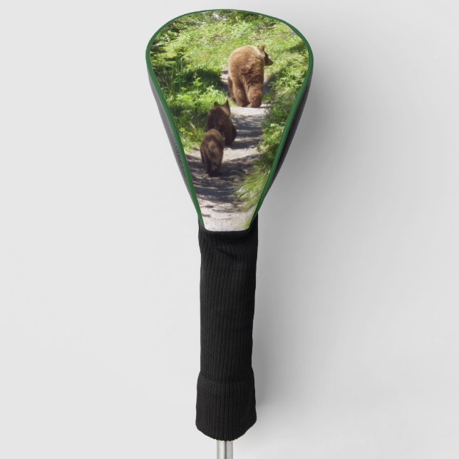 Brown Bear Family Golf Head Cover (Front)
