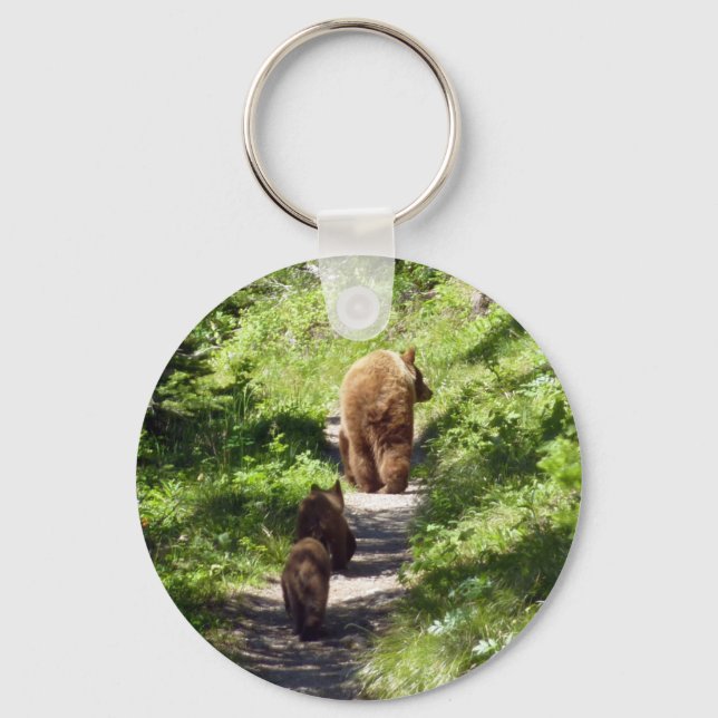Brown Bear Family Keychain (Front)