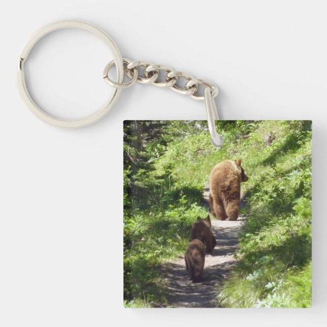Brown Bear Family Keychain (Front)