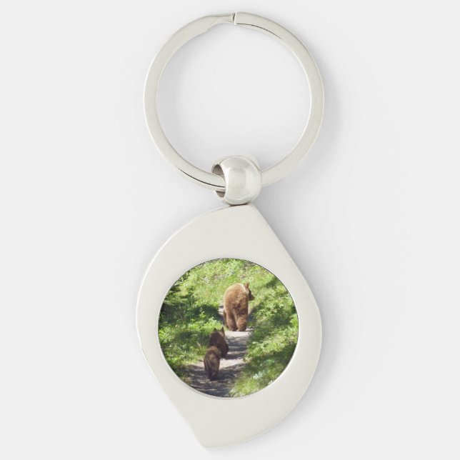 Brown Bear Family Keychain (Front)