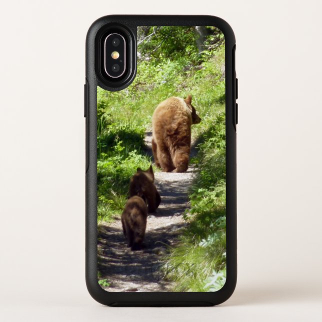 Brown Bear Family Otterbox iPhone Case (Back)
