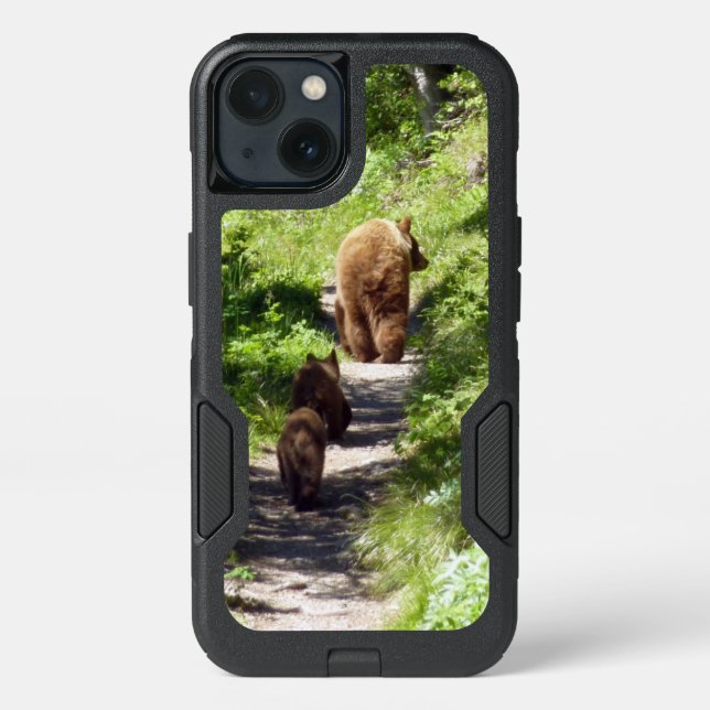 Brown Bear Family Otterbox iPhone Case (Back)