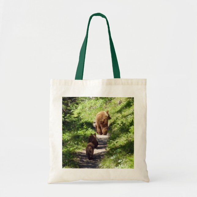 Brown Bear Family Tote Bag (Front)