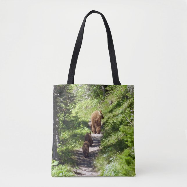 Brown Bear Family Tote Bag (Front)