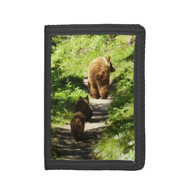 Brown Bear Family Trifold Wallet (Front Vertical)