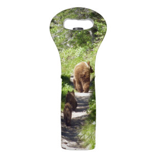 Brown Bear Family Wine Bag