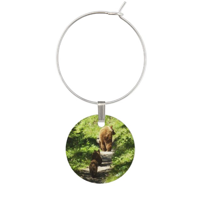 Brown Bear Family Wine Charm (Front)